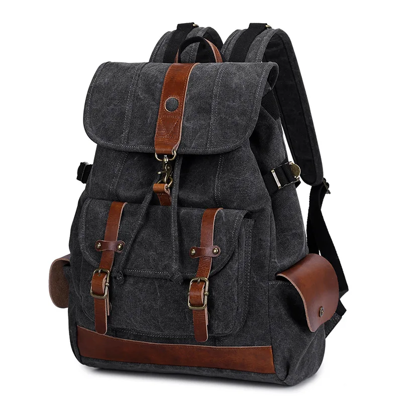 New Style Men's Casual Fashion High quality Canvas Backpacks Student