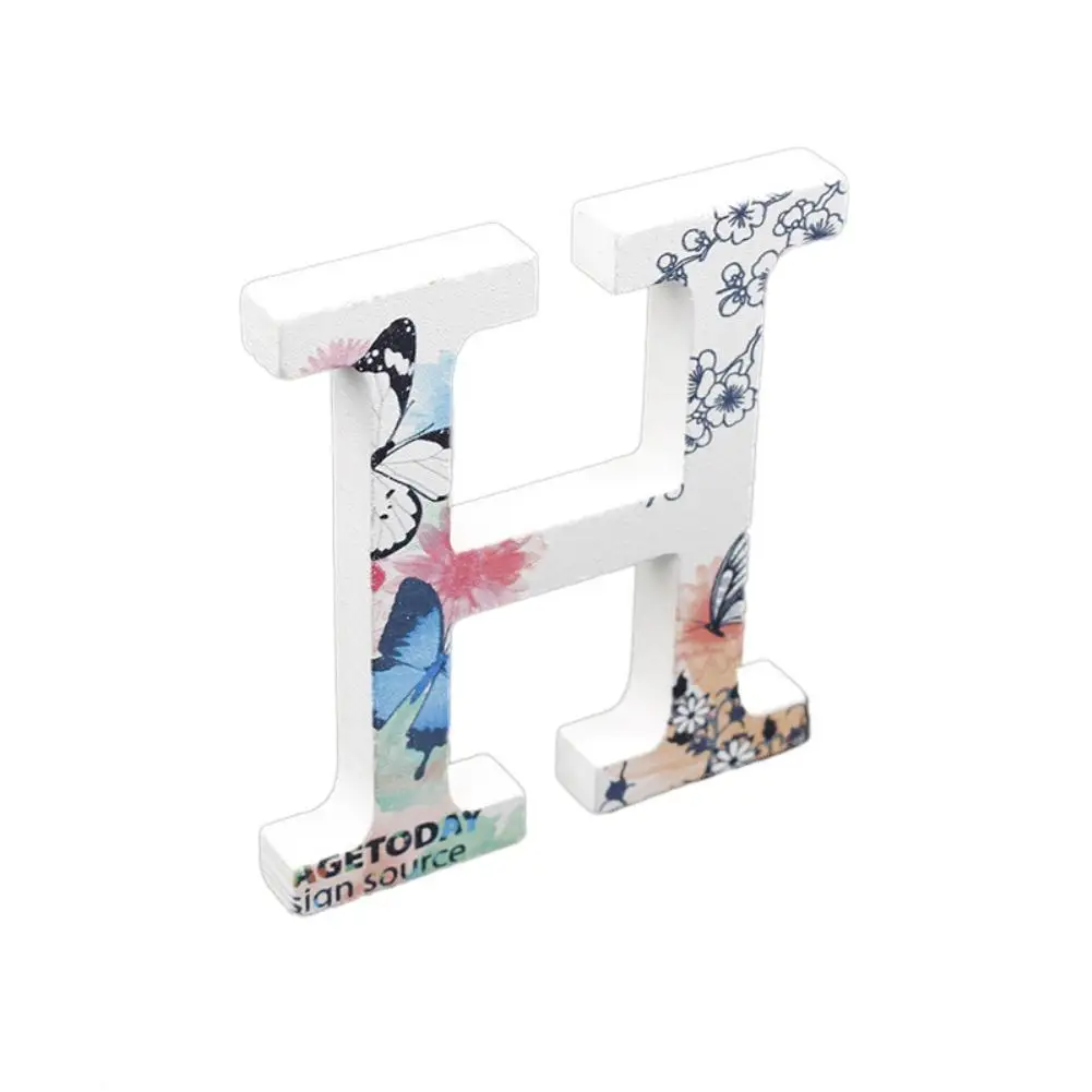 

Decorative Letters Retro Butterfly Print English Letter Ornaments Decorations Suit Bar Cafe Wooden Craft