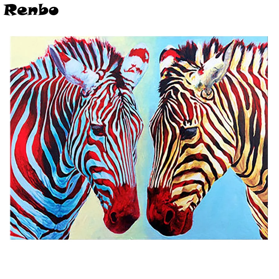 

5D DIY Diamond Embroidery Zebra couple Crystal Diamond Painting Cross Stitch mosaic pattern Needlework Home Decorative