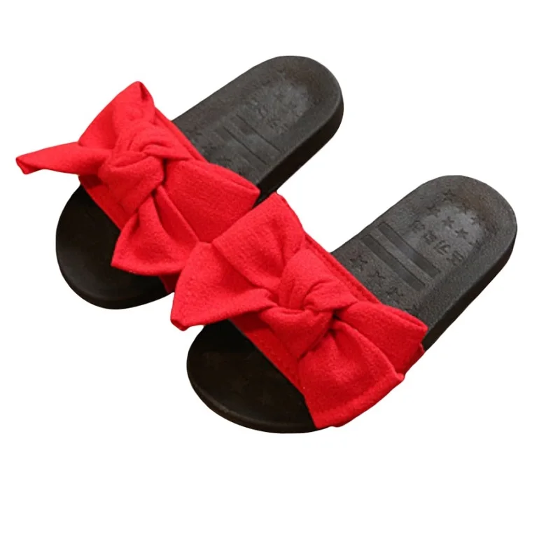 

Girl's Slippers Bow Ornament Soft Sole Kids Sandals