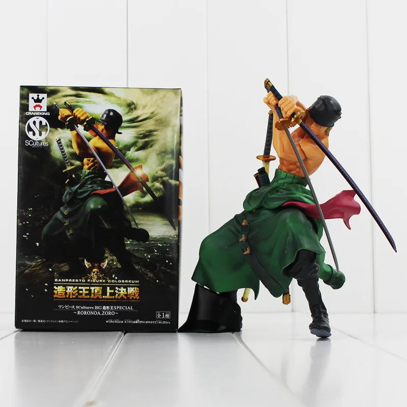

New Arrival One Piece Japan Anime PVC Toy Roronoa Zoro Action Figure Model Doll with Retail Box 7" 17cm Free Shipping