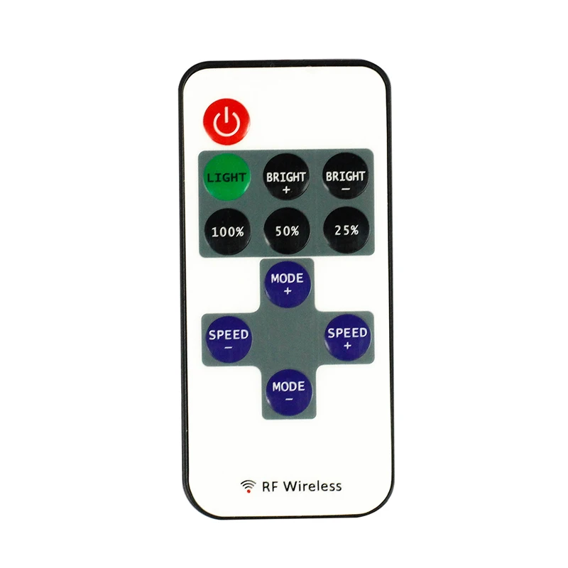 Mini LED Controller Wireless Dimmer DC 5V 12V 24V Adjustable Brightness RF Remote Controller for Single Color LED Strip Light