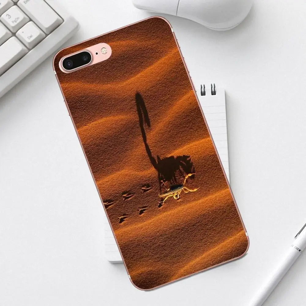 Qdowpz ТПУ чехлы Скорпион мультфильм черная кожа для iPhone X XS Max XR 4 4S 5 5C SE 6 6S 7 8 Plus Galaxy A3