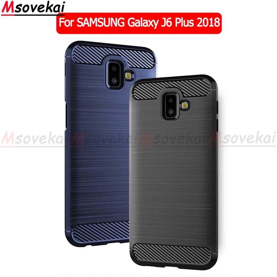 

For Samsung J6 Plus 2018 Case Soft Silicon Case TPU Cover Carbon Fiber Case For Samsung Galaxy J6 Plus 2018 Phone Case Fundas
