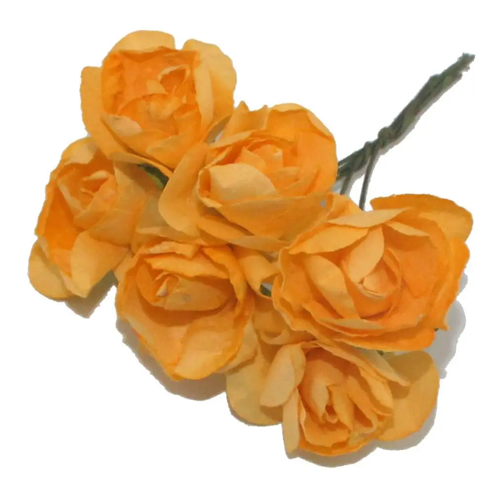 CCINEE 6 шт. 3 см голова многоцветный искусственные Бумажные цветы розы используется для декоративного подарка - Цвет: NO 3
