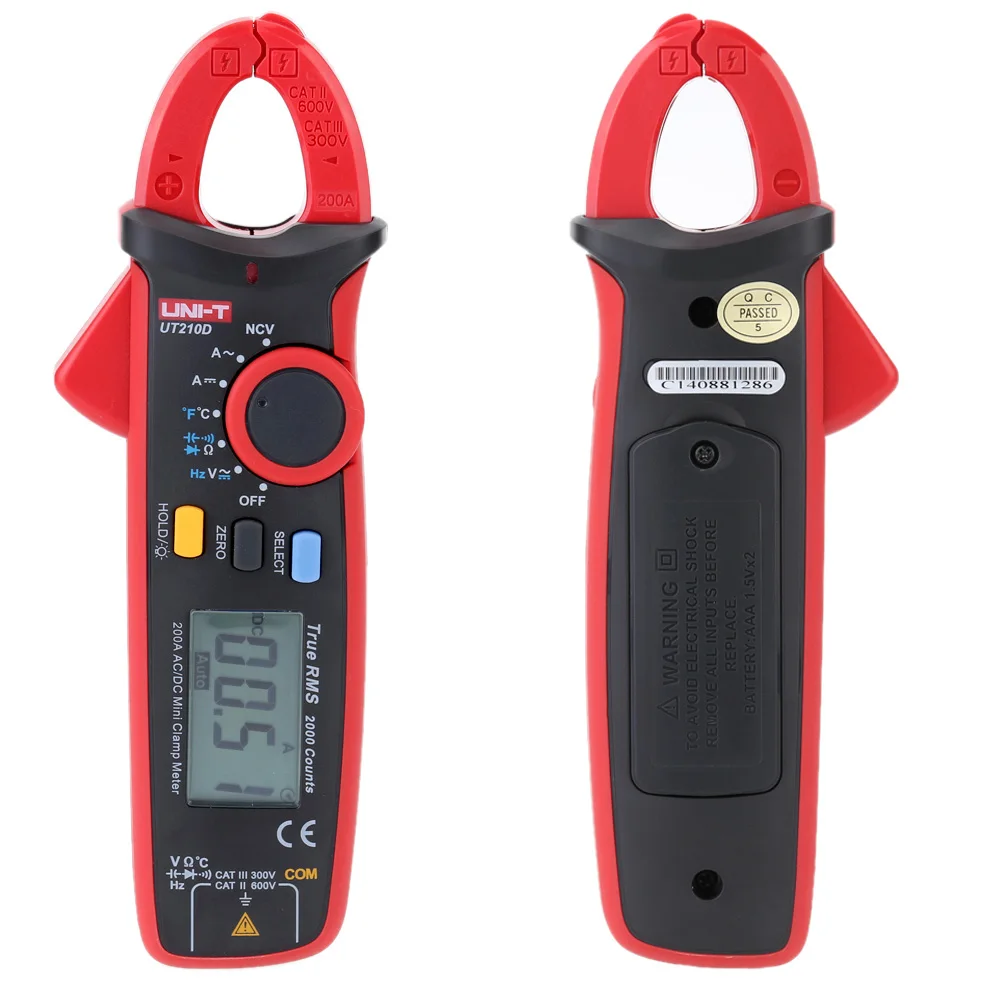 

UT210D Mini Digital Clamp Multimeter AC/D Current Voltage Resistance CapacitanceTemperature Measurement Auto Range