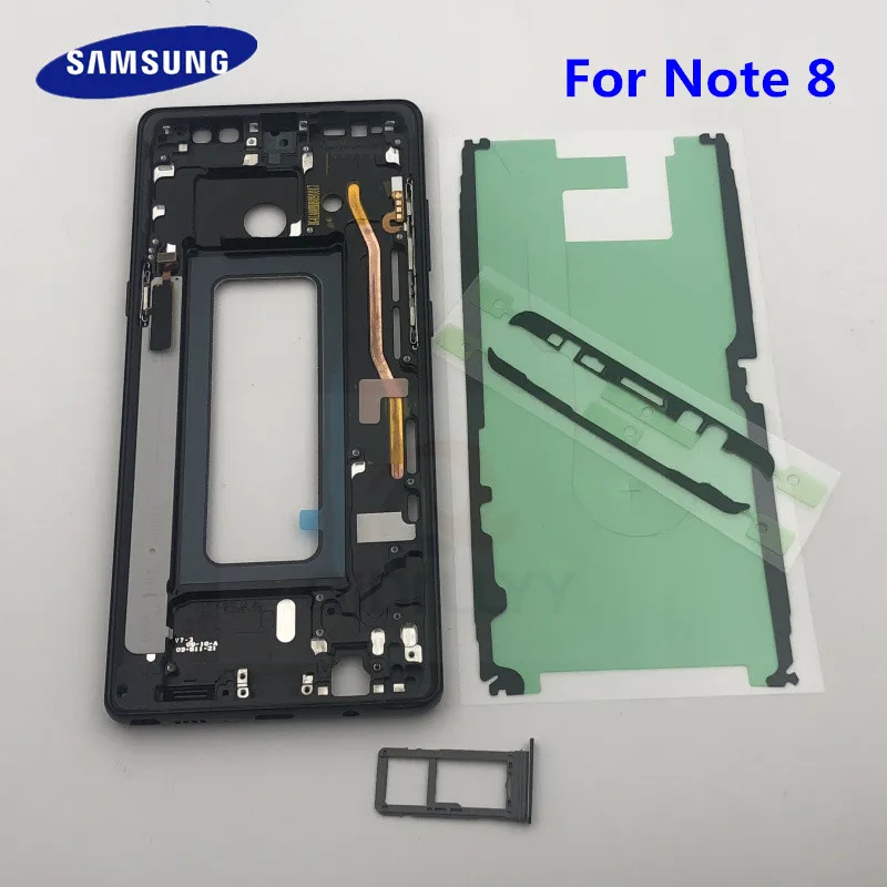 Примечание 8 Замена средняя рамка Корпус Шасси для samsung Galaxy Note 8 N950 SM-N950F N950FD одиночный/двойной SIM