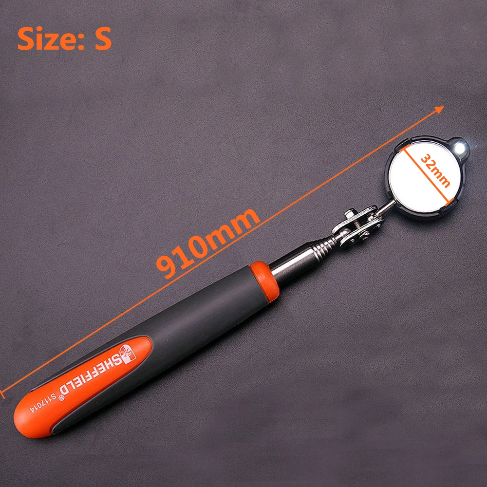 Adjustable Repair Vehicle Chassis Telescopic Inspection Mirror with LED Light