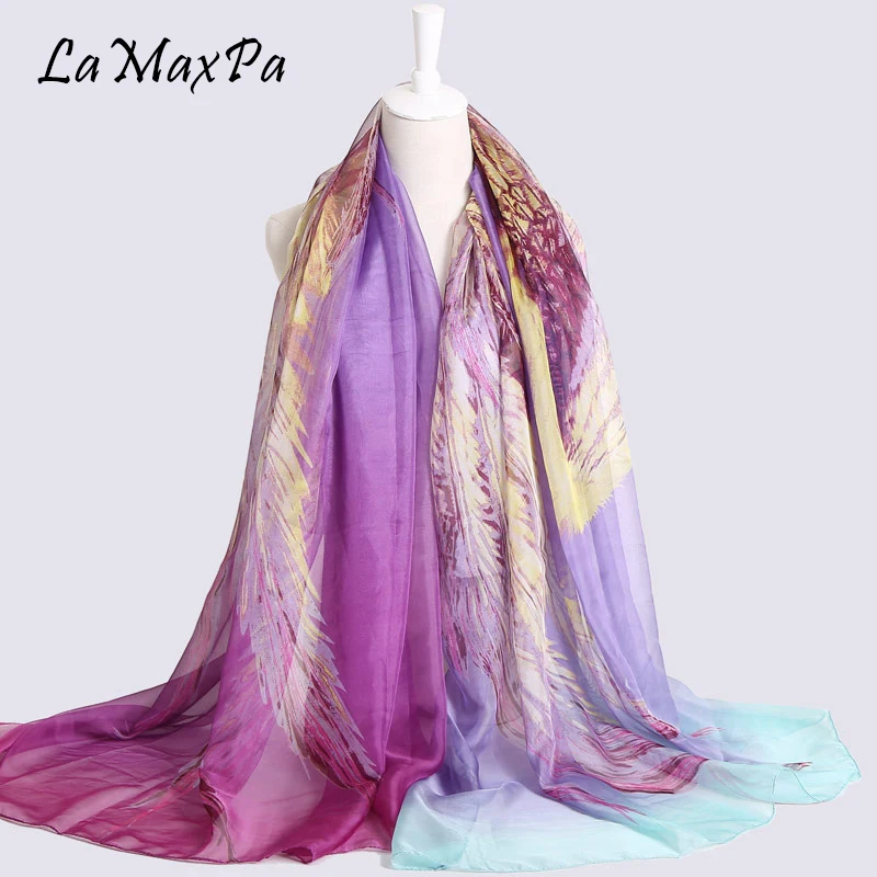 

LaMaxPa 2018 Newest Fashion Women Scarf Chiffon Reed Pattern Shawl Femme Holiday Elegant Pareo Mujer Soft Bufanda Lady Scarves