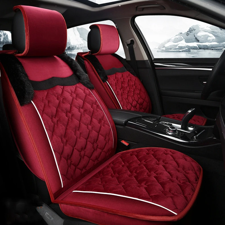 winter warm plush flocking seat cover 35