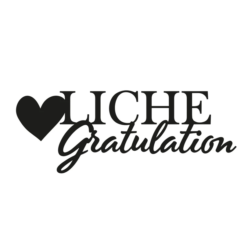 

Herzliche Gratulation German Phrase Metal Cutting Dies Stencils For DIY Scrapbooking Decoration Embossing Handcraft Die Cut