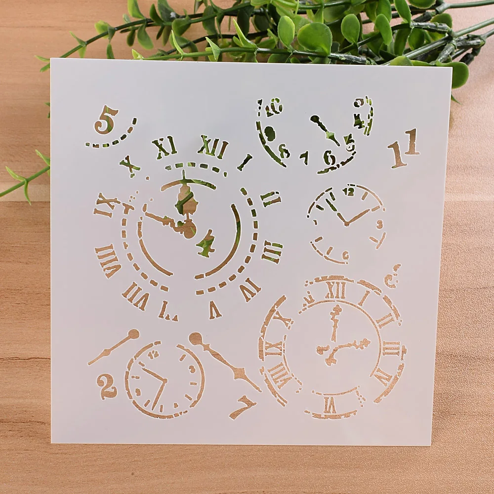 13 см 5 1 &quotвинтажные часы DIY трафареты настенная живопись раскраска для