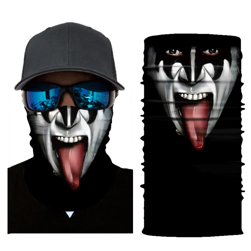 3D бесшовный Балаклава волшебный шарф маска для лица и шеи призрак Джокер Скелет бандана щит Повязка На Голову Бандана для мужчин велосипед
