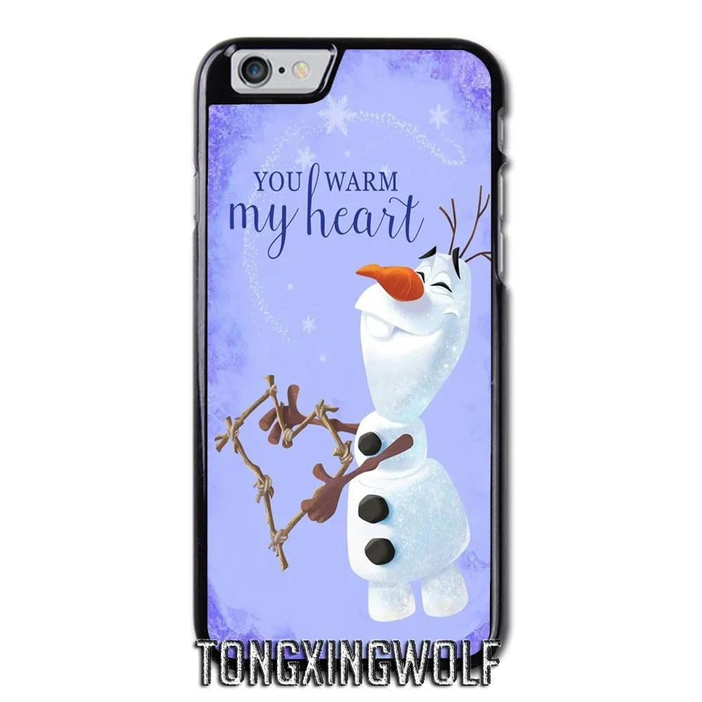 Холодное сердце снеговик Олаф чехол для iPhone samsung 4S 5S SE 6 S 7 8 XR XS Max Note 9 S5 S6 S7 край S8 S9