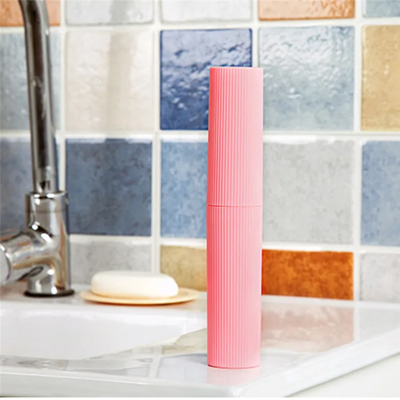 Fashion Travel Portable Toothbrush Toothpaste Storage Box 4 Color Bathroom Products Clean and Easy to Carry R07 (5)