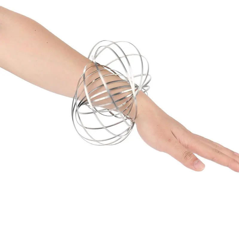 Нержавеющая сталь Новинка Spinner волшебная игрушка антистресс игрушка Flow rings игрушки упражнения узор жидкости браслет приспособления для снятия стресса
