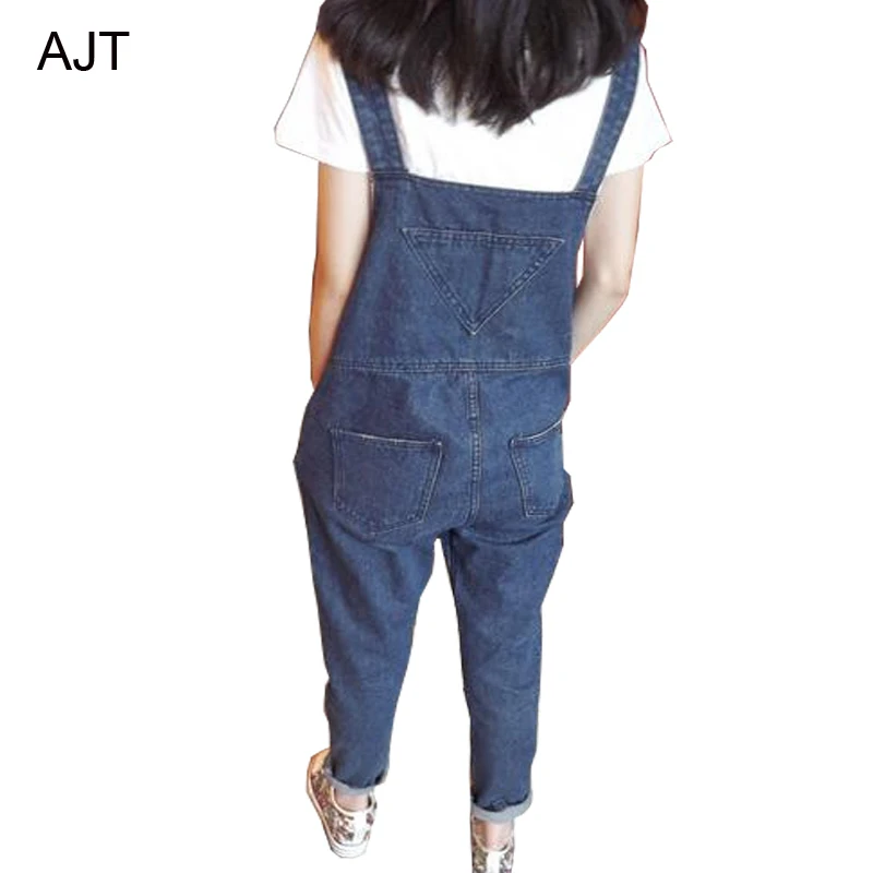 AJT XXL plus size loosen soft casual spaghetti women jean overallsin