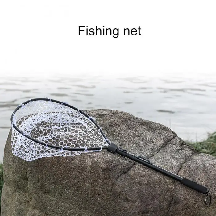 Рыболовная сеть рыболовная сачок складываемый складной Полюс Ручка Прочный резиновый материал в сеточку XR-Hot