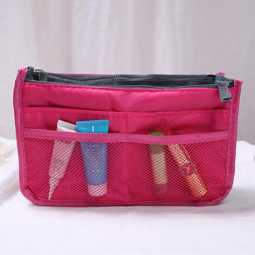 Clear Compact Portable Make up Women Makeup Organizer Bag Girls Cosmetic Bag Toiletry Travel ...