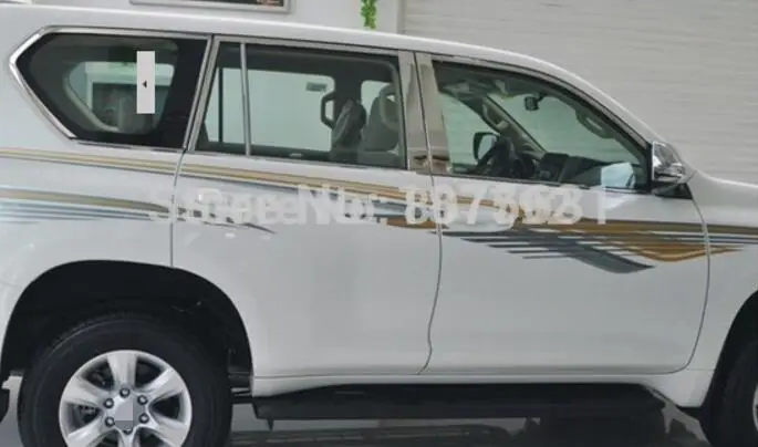 Автомобильные оконные укороченные сапоги подоконник подходит для Toyota Prado2010- нержавеющая сталь 22 шт. в комплекте