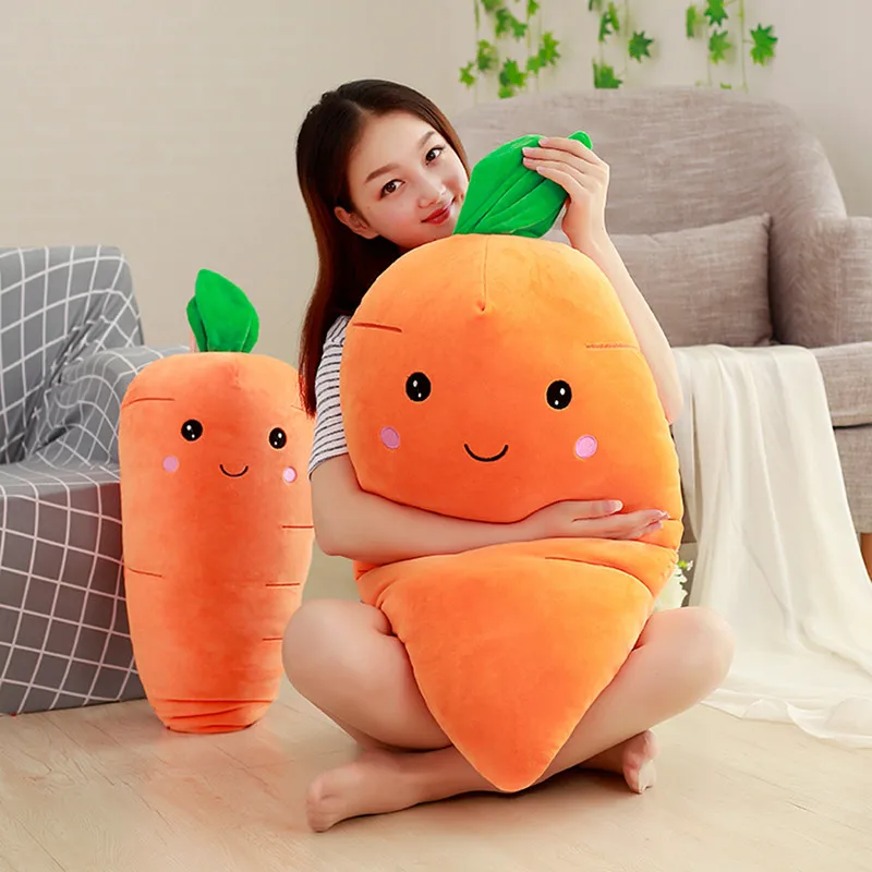 55cm Creative Simulation Plant Plush Toy Stuffed plant Carrot Stuffed With Down Cotton Super Soft Pillow Lovely Gift For Girl