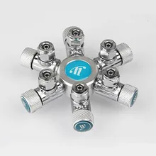 Аквариум мульти способ тонкой настройки CO2 распределитель сплиттер игольчатый клапан проверьте регулятор для аквариума соленоидный Регулятор Аквариум