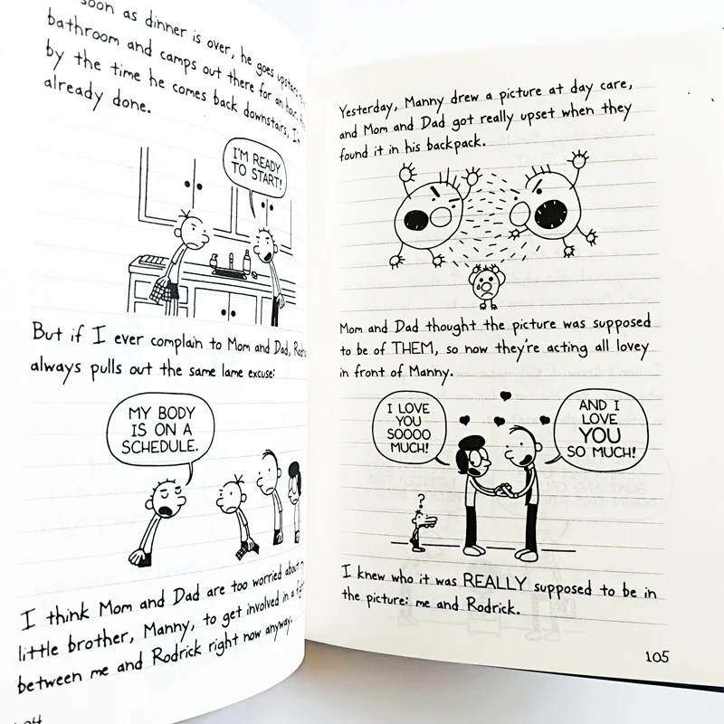 Дневник Wimpy Kid 3: не лгать упрощенный китайский и английский оригинальное название "Правила родрика" двуязычная книга комиксов