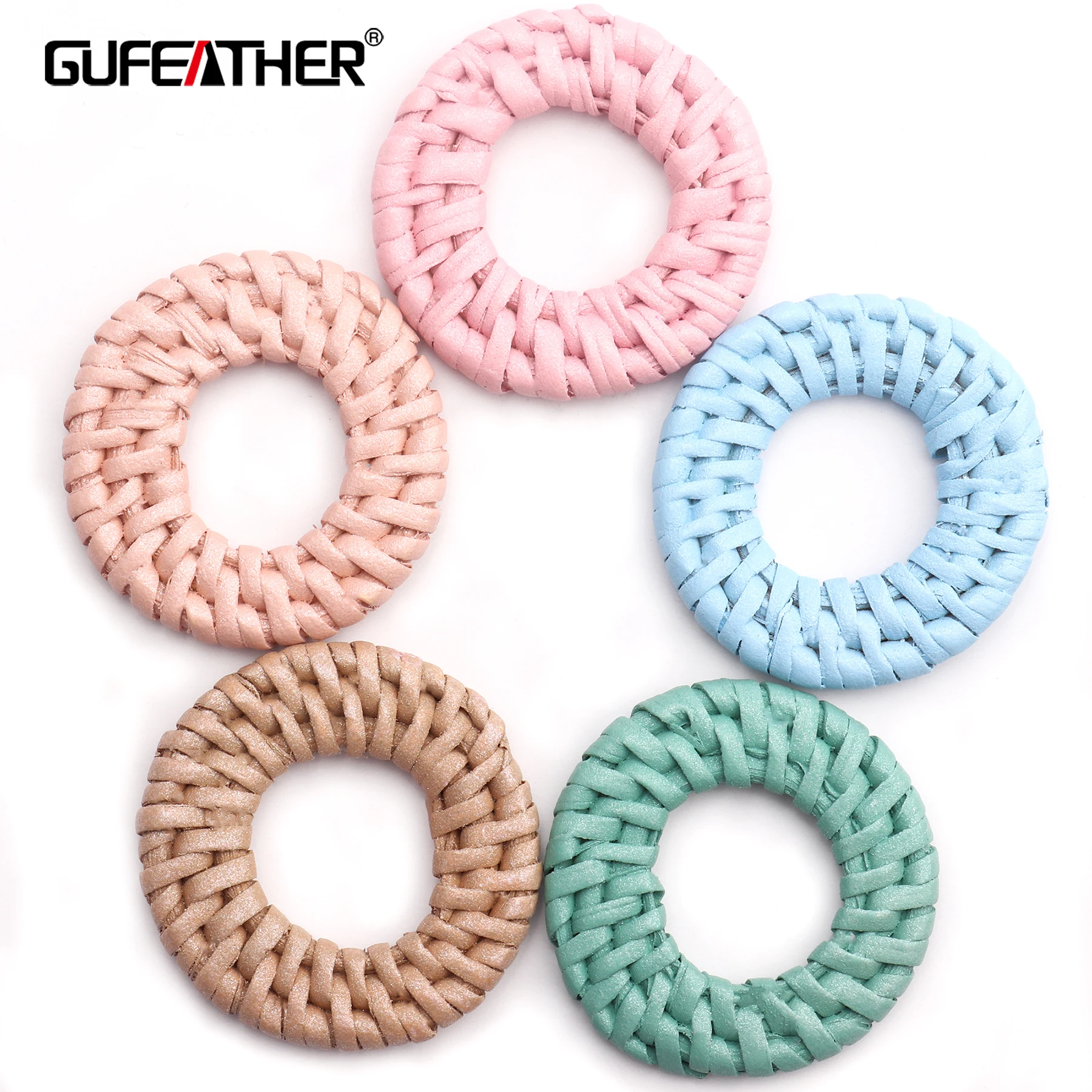 Кулон из ротанга и бамбука GUFEATHER M417 Подвески ручной работы для изготовления