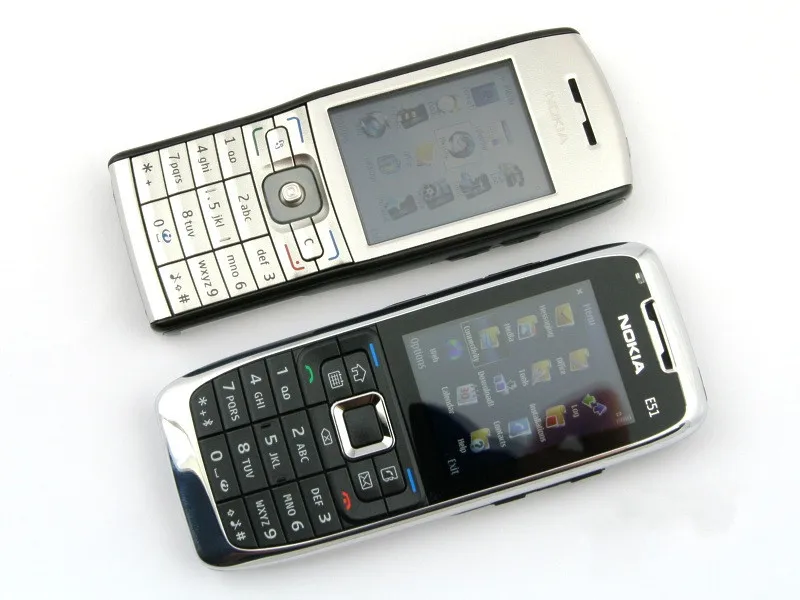 Оригинальный разблокированный сотовый телефон Nokia E51 Symbian OS 2 Мп камера 3G 1050 мАч