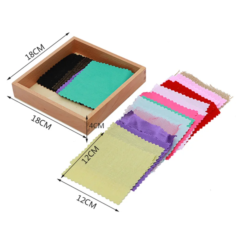 Brinquedo do Bebê Montessori Tecido Caixa Sensorial Colorido Pano Original Educação Infantil Pré-escolar Crianças Brinquedos Juguetes 8 Brinquedos mat.