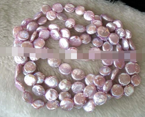 

Miss charm Jew1688 freshwater pearl coin violet 10-11mm necklace 47