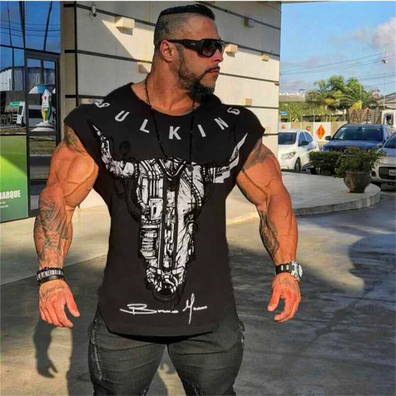 HETUAF Camiseta ajustada para hombre, ropa de marca para camiseta de fitness para hombre, top de verano para fitness, 2019|Camisetas| - AliExpress