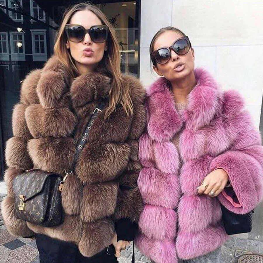 Real fur coat natural fox fur women 2017 winter thick warm fur jacket ...