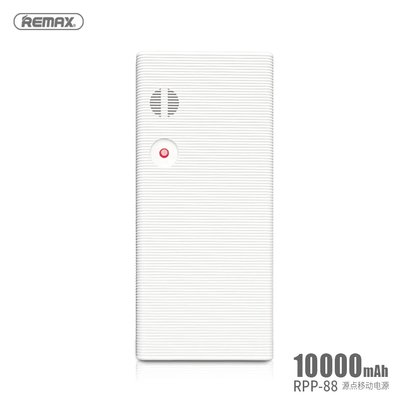 

Remax RPP-88 2.4A 10000 mah Single USB Dot Power Bank Portable Charger Bateria Externa Universal White Quickly Charging