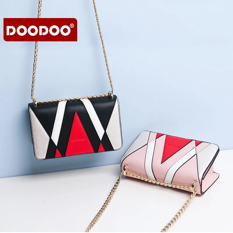 DOODOO Brand Women Bags Flap Woman Crossbody Bags Shoulder Designer Bag Patchwork 2018 New Small Messenger Bags Ladies Handbags DOODOO Brand Women Bags Flap Woman Crossbody Bags Shoulder Designer Bag Patchwork 2018 New Small Messenger Bags Ladies Handbags