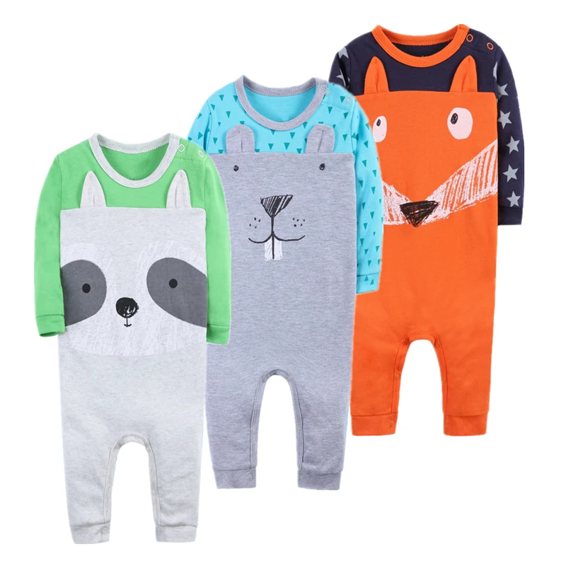 Детский комбинезон с длинными рукавами; одежда для малышей; удобные детские пижамы; высококачественная одежда из хлопка для новорожденных девочек и мальчиков