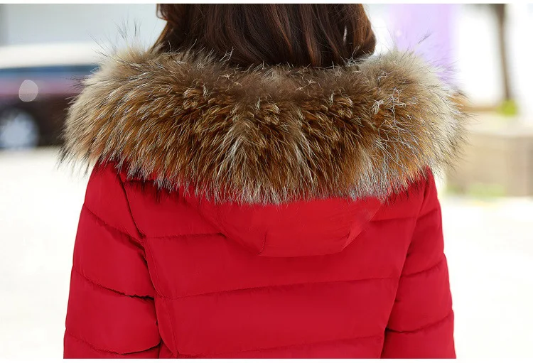 Зимняя женская куртка с капюшоном, пальто с меховым воротником, плотная теплая Длинная зимняя женская куртка, женская верхняя одежда, парка для девушек, Chaqueta Feminino
