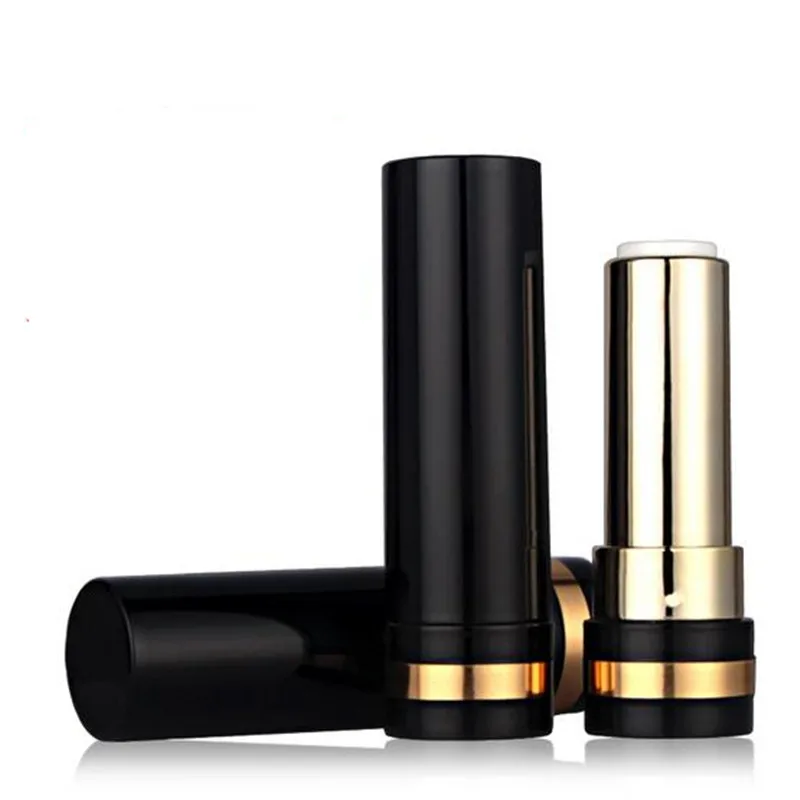 5 Pcs/lot New Black Empty Lipstick Tube with Logo Homemade DIY