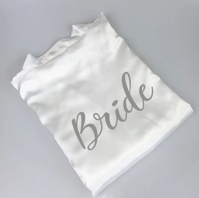 C & Fung черный Халат серебристо серый атласный халат с надписью sister of the bride
