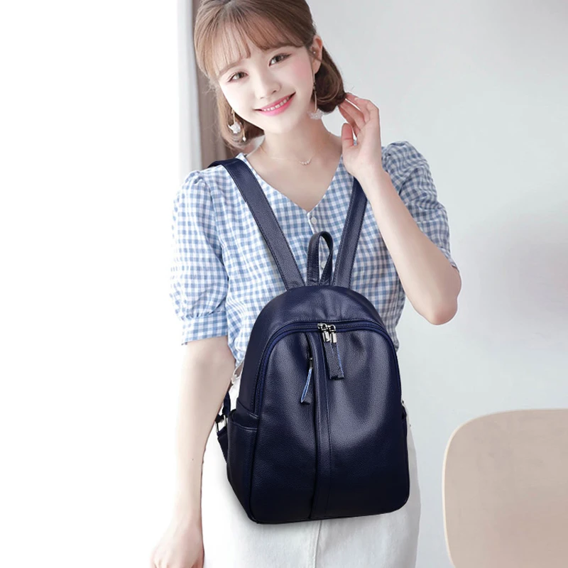 Женский кожаный рюкзак, дизайнерская школьная сумка для девочек-подростков, брендовые сумки через плечо для женщин, сумка для отдыха и путешествий, загруженная бумага формата А4