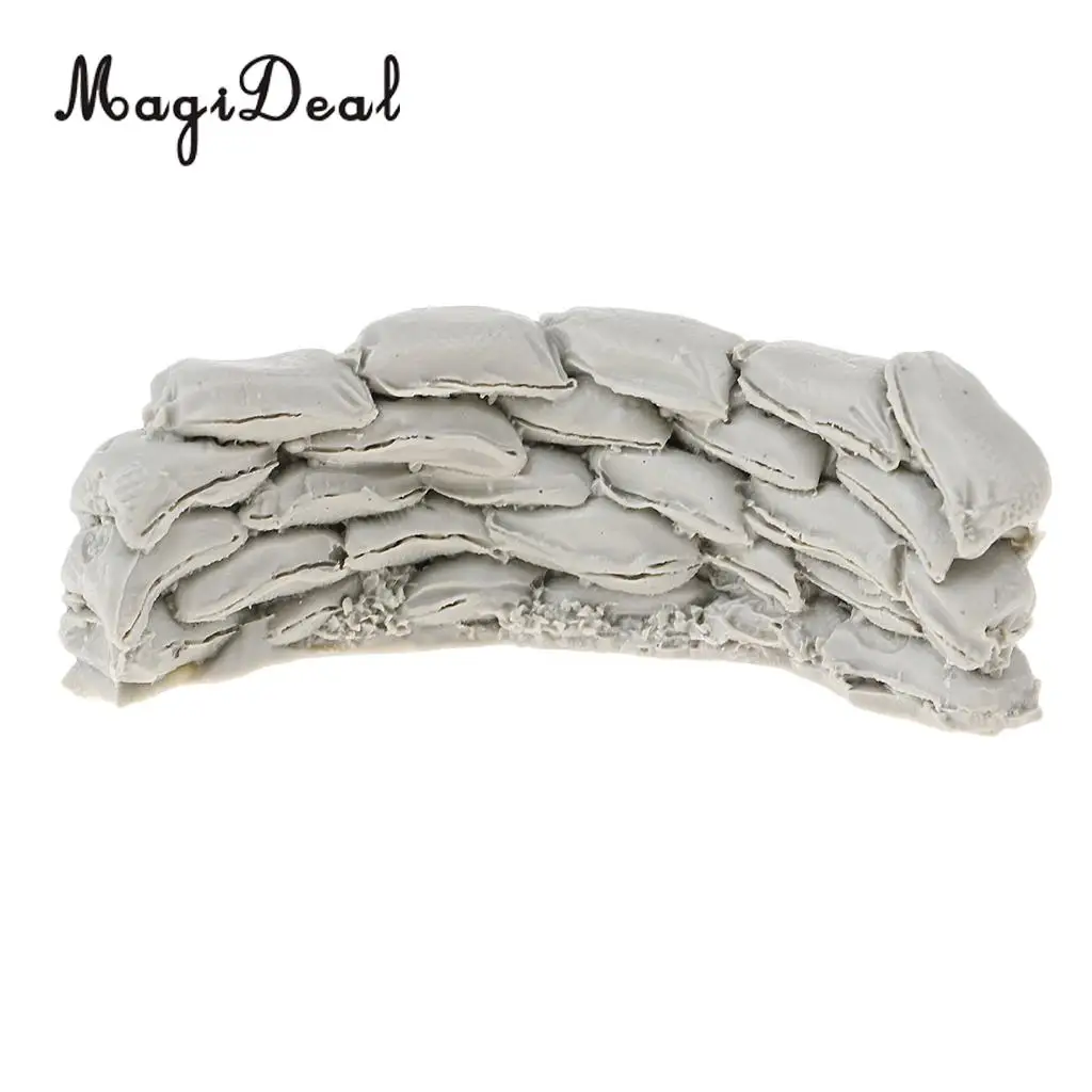 1/35 Resin Soldier Model Scene Accessories Set Sandbags Wall Ammunition Boxes & Bags Full Set Unpainted Kit