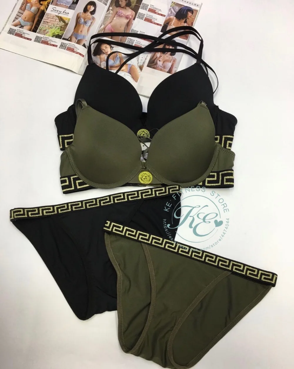KE conjunto de ropa подкладке para mujer con sujerador y Брага Мода moda femenino Спорт Фитнес нижнее белье женщина yoga Фитнес