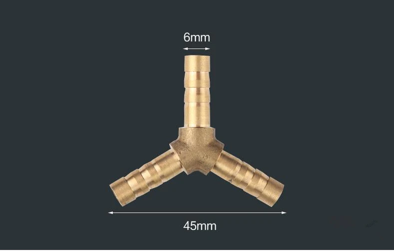 DeoMeat Y-Shaped 3 Vie Connettore Ottone Barb Tubo Fitting Tee Adapter Joiner Raccordi Accessori DeoMeat Y-Shaped 3 Vie Connettore Ottone Barb Tubo Fitting Tee Adapter Joiner Raccordi Accessori