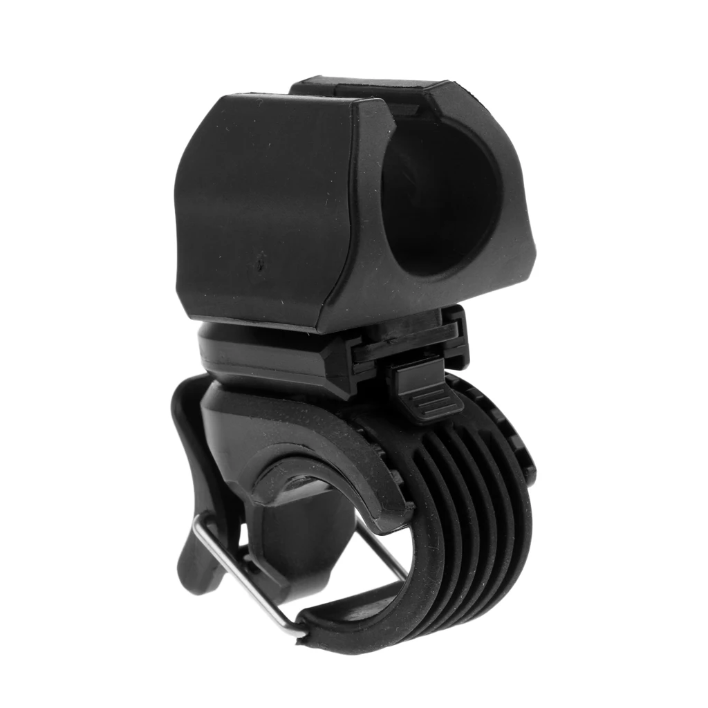 360 Swivel Bike Bicycle LED Flashlight Mount Bracket Holder Front Light Clip Clamp Lantern Black Bicycle Accessories