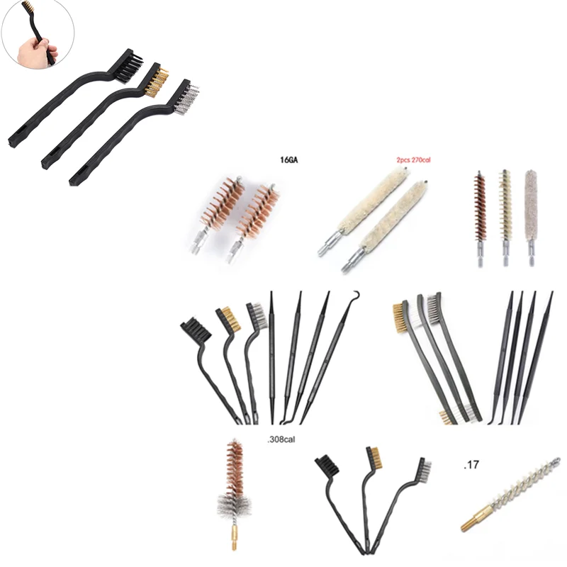

New 2019 Brush Cleaning Kit Airsoft For Hand Gun Hunting Tactical Shortgun Rifle Cleaning Tool Set 1/2/3pcs/Set