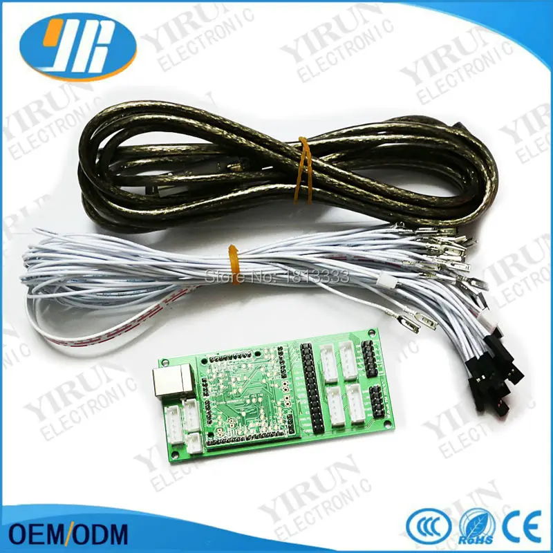 

PS4 / PS3 /PC 3 in 1 Arcade controller USB to joystick button Encoder keyboard with cable wires