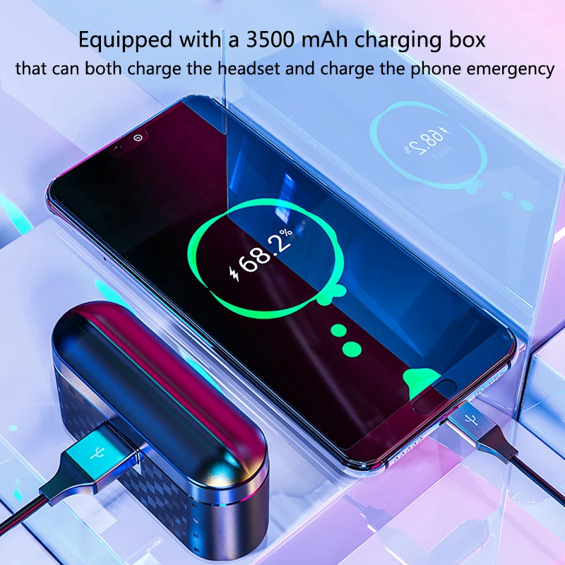 Распродажа Stereo Sound Bluetooth V5.0 Наушники Портативные TWS Беспроводные Спортивные
