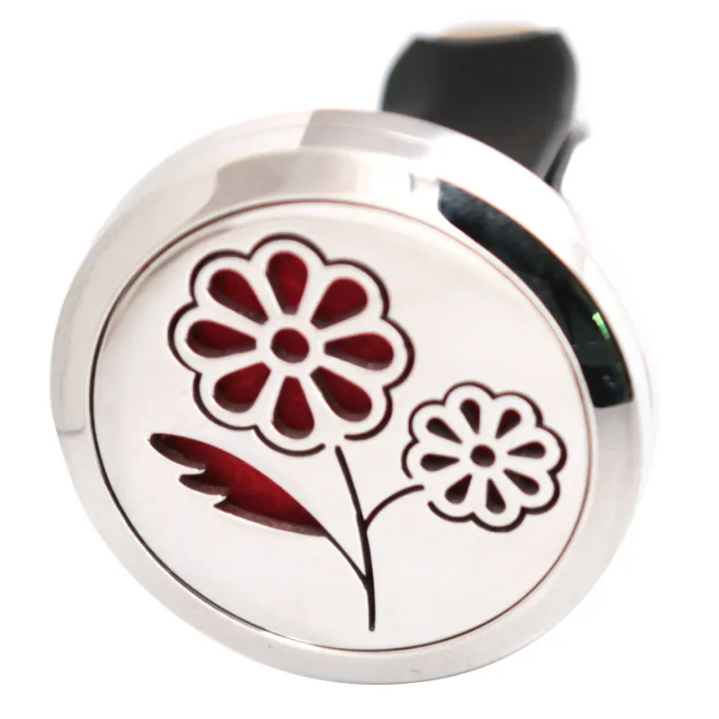 font b Beautiful b font Flower 30mm Diffuser 316 Stainless Steel Car Aroma Locket font