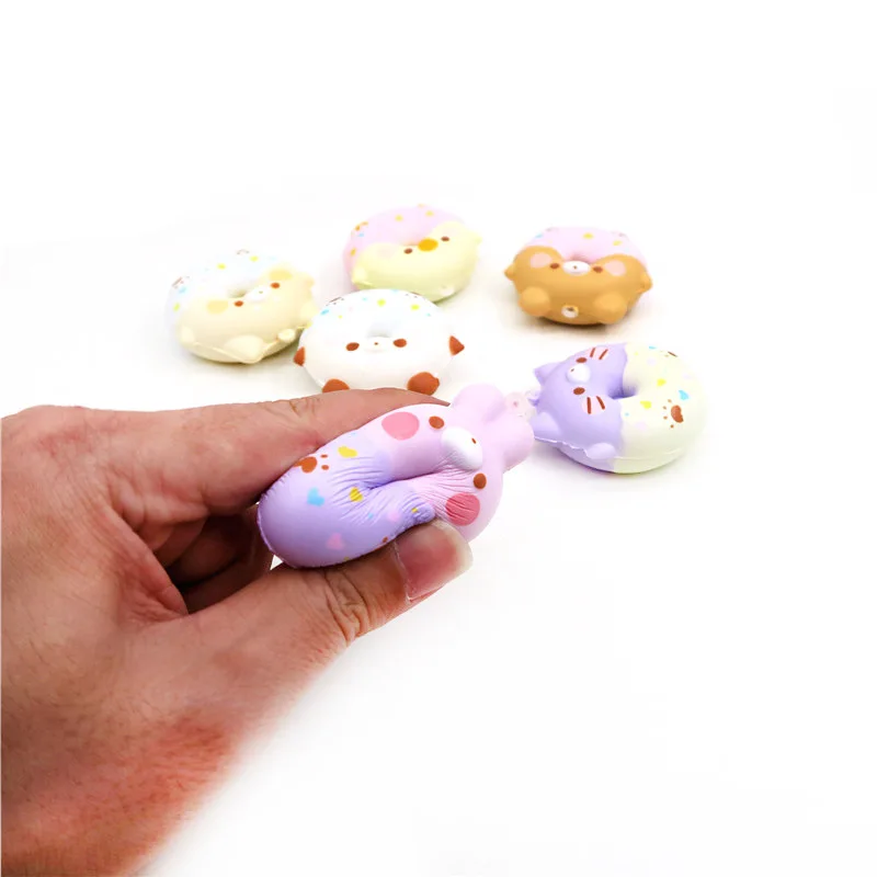 10pcs!-Japan rare squishy bear dount with tag 5CM cute slow rising squeeze toy squishies wholesale free shipping