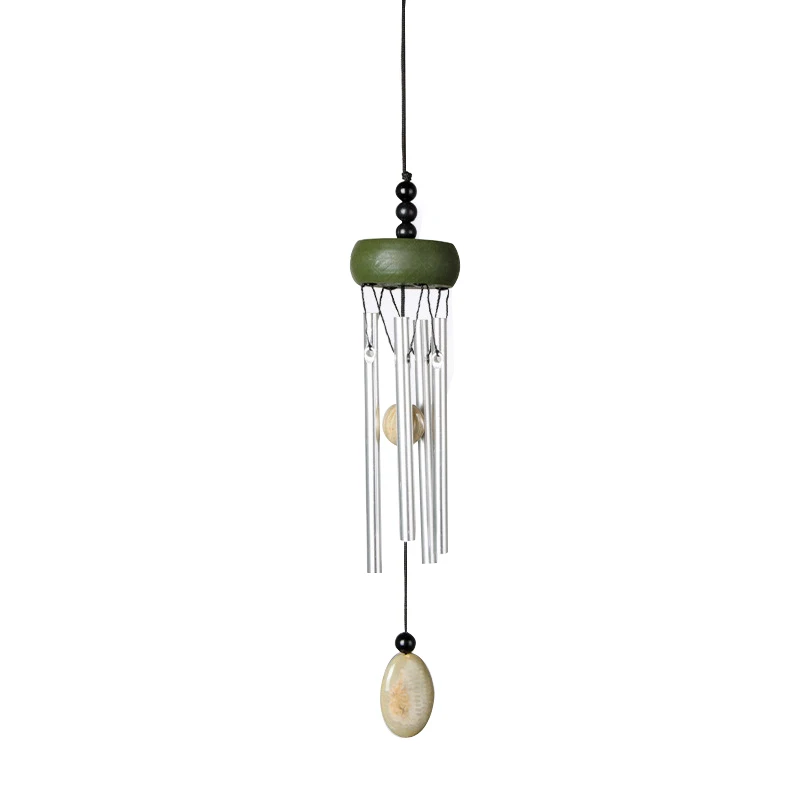 Wind Chime 4 алюминиевые металлические трубы ретро деревянные Windchime для сада патио балкона TB
